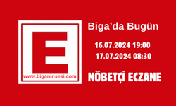 Biga'da bugün nöbetçi eczane