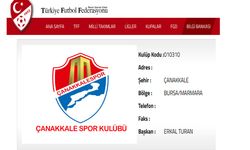 Çanakkalespor'un ismi resmen tescillendi