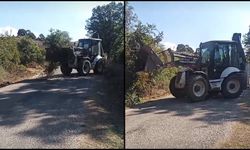 Çanakkale Biga’nın o köyünde yol genişletme çalışması yapılıyor