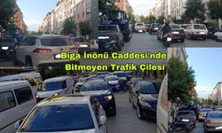 Biga İnönü Caddesi'nde Trafik Çilesi Büyüyor: Vatandaşlar Çözüm Bekliyor