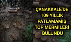 Çanakkale’de 109 yıllık patlamamış top mermileri bulundu