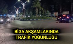 Çanakkale Biga’da Akşamları Trafik Yoğunluğu