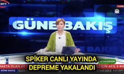 Spiker canlı yayında depreme yakalandı (Video)