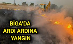 Çanakkale Biga’da Ardı Ardına Yangın