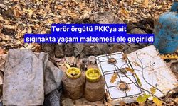 Terör örgütü PKK'ya ait sığınakta yaşam malzemesi ele geçirildi