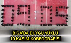 Çanakkale Biga’da Duygu Yüklü 10 Kasım Koreografisi