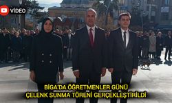 Biga’da Öğretmenler Günü Çelenk Sunma Töreni Gerçekleştirildi