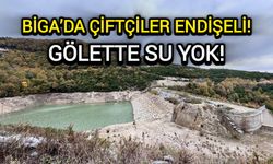 Çanakkale Biga’da çiftçiler endişeli! Gölette su yok!