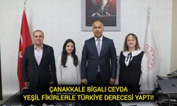 Çanakkale Bigalı Ceyda, Yeşil Fikirlerle Türkiye Derecesi Yaptı!