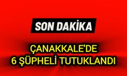 Çanakkale'de yakalanan 6 şüpheli tutuklandı