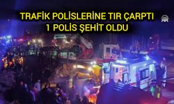 Trafik Polislerine Tır Çarptı: 1 Polis Şehit Oldu