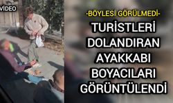 Turistleri Dolandıran Ayakkabı Boyacıları Görüntülendi