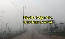 Biga’da Yoğun Sis: Göz Gözü Görmedi