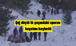 Çığ düştü 16 yaşındaki sporcu hayatını kaybetti