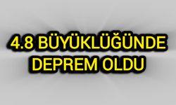 4.8 büyüklüğünde deprem oldu