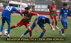 Bigaspor penaltıyla liderliğini korudu