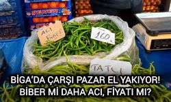 Çanakkale Biga’da çarşı pazar el yakıyor! Biber mi daha acı, fiyatı mı?