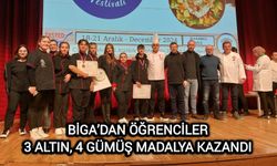 Çanakkale Biga’da öğrenciler 3 altın, 4 gümüş madalya kazandılar