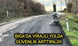 Çanakkale Biga’da virajlı yolda güvenlik arttırıldı!