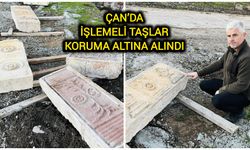 Çanakkale Çan’da işlemeli taşlar koruma altına alındı