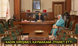 Kadın girişimci, kaymakamı ziyaret etti