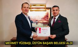 Mehmet Yüzbaşı, üstün başarı belgesi aldı