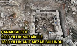 Çanakkale’de 2200 yıllık mozaik ve 1800 yıllık anıt mezar bulundu