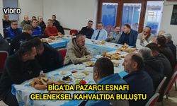 Biga’da pazarcı esnafı geleneksel kahvaltıda buluştu