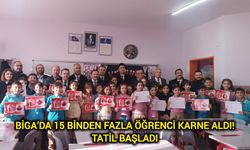 Çanakkale Biga’da 15 binden fazla öğrenci karne aldı! Tatil başladı