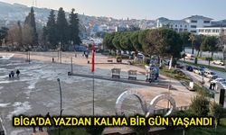 Çanakkale Biga’da Yazdan Kalma Bir Gün Yaşandı