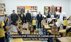 Çanakkale'de öğrenciler karnelerini aldı: Yarıyıl tatili başladı