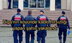 Biga'nın köyünde kablo hırsızlığı yapan şahıs yakalandı