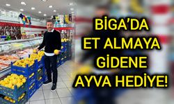 Biga’da et almaya gidene ayva hediye!