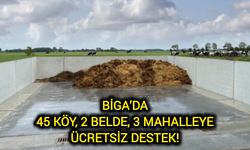 Çanakkale Biga’da 45 köy, 2 belde, 3 mahalleye ücretsiz destek!