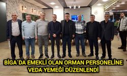 Biga´da emekli olan orman personeline veda yemeği düzenlendi