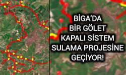 Biga’da bir gölet kapalı sistem sulama projesine geçiyor!