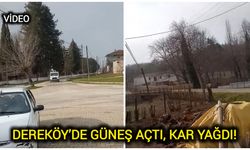 Çanakkale’de güneşli havada kar yağdı!