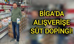 Biga'da alışverişe süt dopingi!