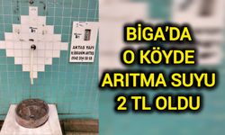 Biga’da o köyde arıtma suyu 2 TL oldu