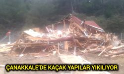 Çanakkale’de kaçak yapılar yıkılıyor