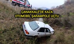 Çanakkale'de Kaza: Otomobil Şarampole Uçtu