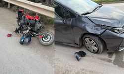 Otomobille çarpışan motosikletin sürücüsü öldü