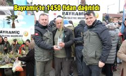 Bayramiç'te 1450 fidan dağıtıldı