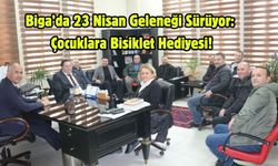 Biga’da 23 Nisan Geleneği Sürüyor: Çocuklara Bisiklet Hediyesi!