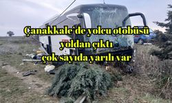 Çanakkale’de yolcu otobüsü yoldan çıktı çok sayıda yarılı var (Videolu)