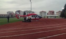 Çanakkale'de kalp krizi geçiren hasta acilen helikopter ile nakledildi (VİDEO)