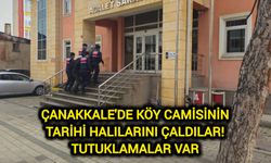 Çanakkale'de köy camisinin tarihi halılarını çaldılar! Tutuklamalar var