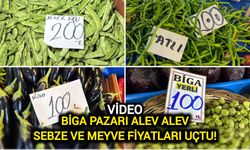 Biga pazarı alev alev: Sebze ve meyve fiyatları uçtu!