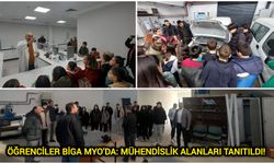 Öğrenciler Biga MYO’da: Mühendislik alanları tanıtıldı!