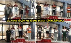 Biga’dan Küçük Kız Yüzme Takımı il ikincisi oldu!